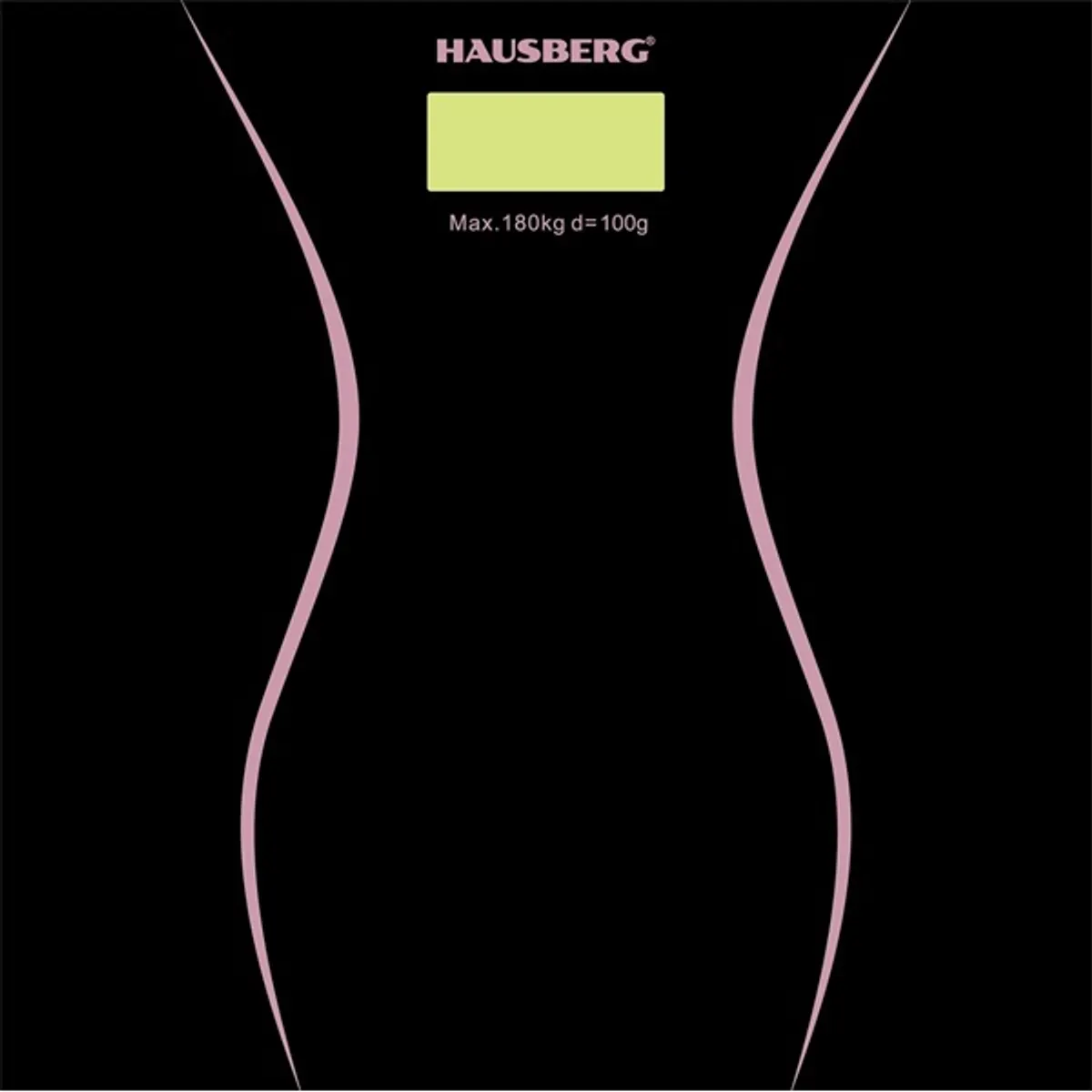 Hausberg HB-6003NG üveg fürdőszobai mérleg fekete #1