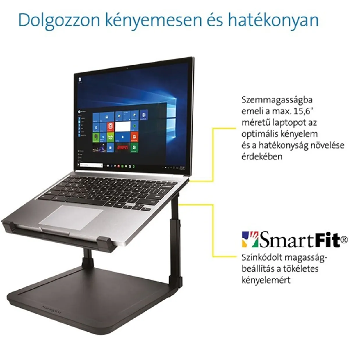 Kensington K52783WW SmartFit Riser állítható magasságú fekete notebook állvány #3