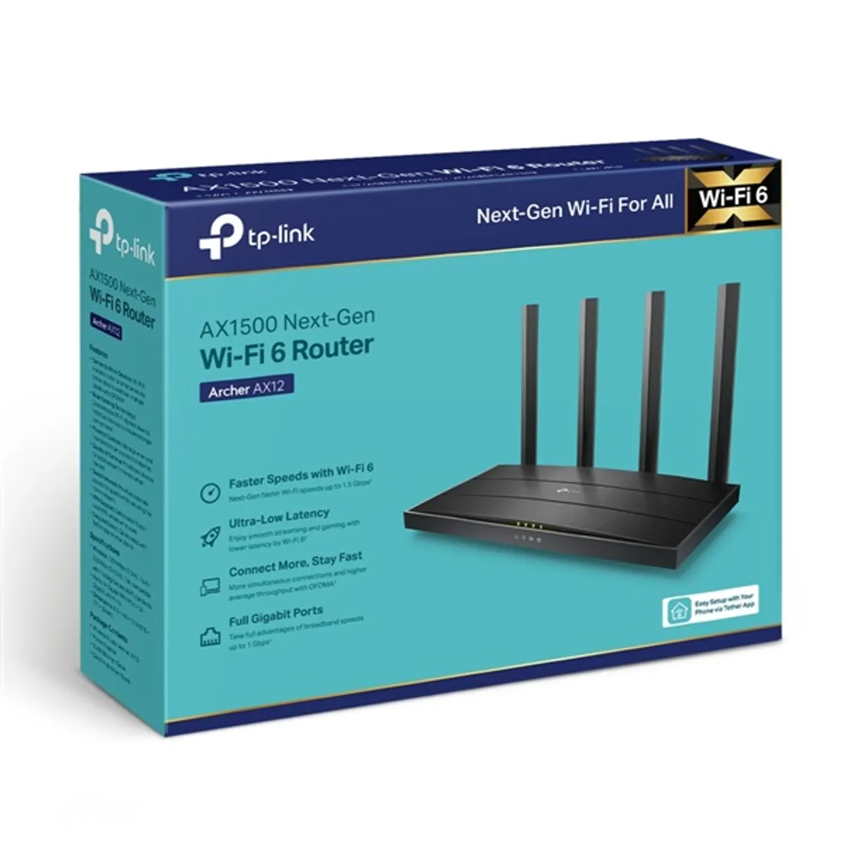 TP-Link Archer AX12 AX1500 Wi-Fi 6 802.11ax Dual-Band Vezeték nélküli Gigabit Router #4