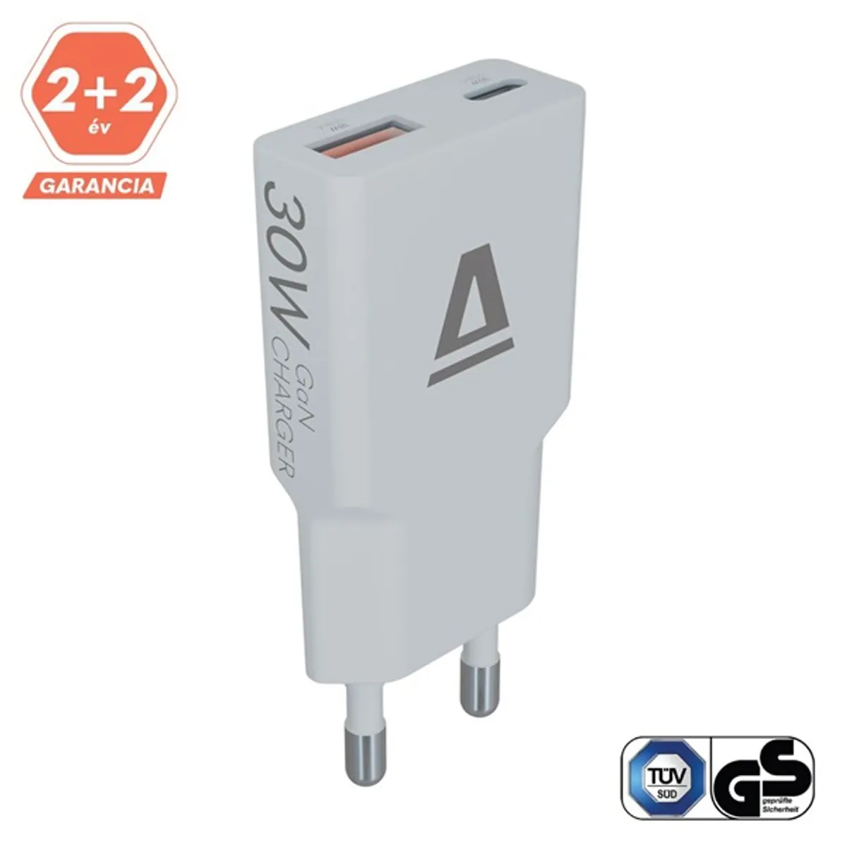 AVAX CH641LB NANO SLIM 30W USB-C (PD3.0)+USB-A (QC3.0) világoskék hálózati töltő #2