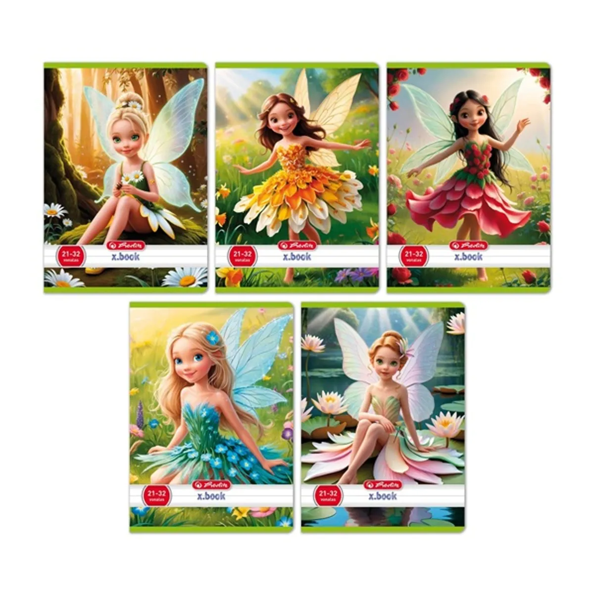 Herlitz Flower Fairy A5 21-32 vonalas füzet #1