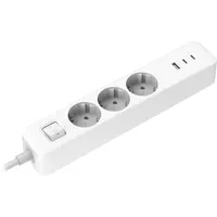 Xiaomi 20W Power Strip (2C1A) EU 1,4m kapcsolós fehér elosztó #1