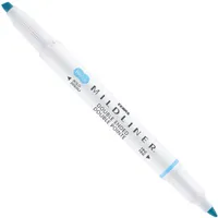 Zebra Mildliner Fluorescent kék kettős végű szövegkiemelő #3