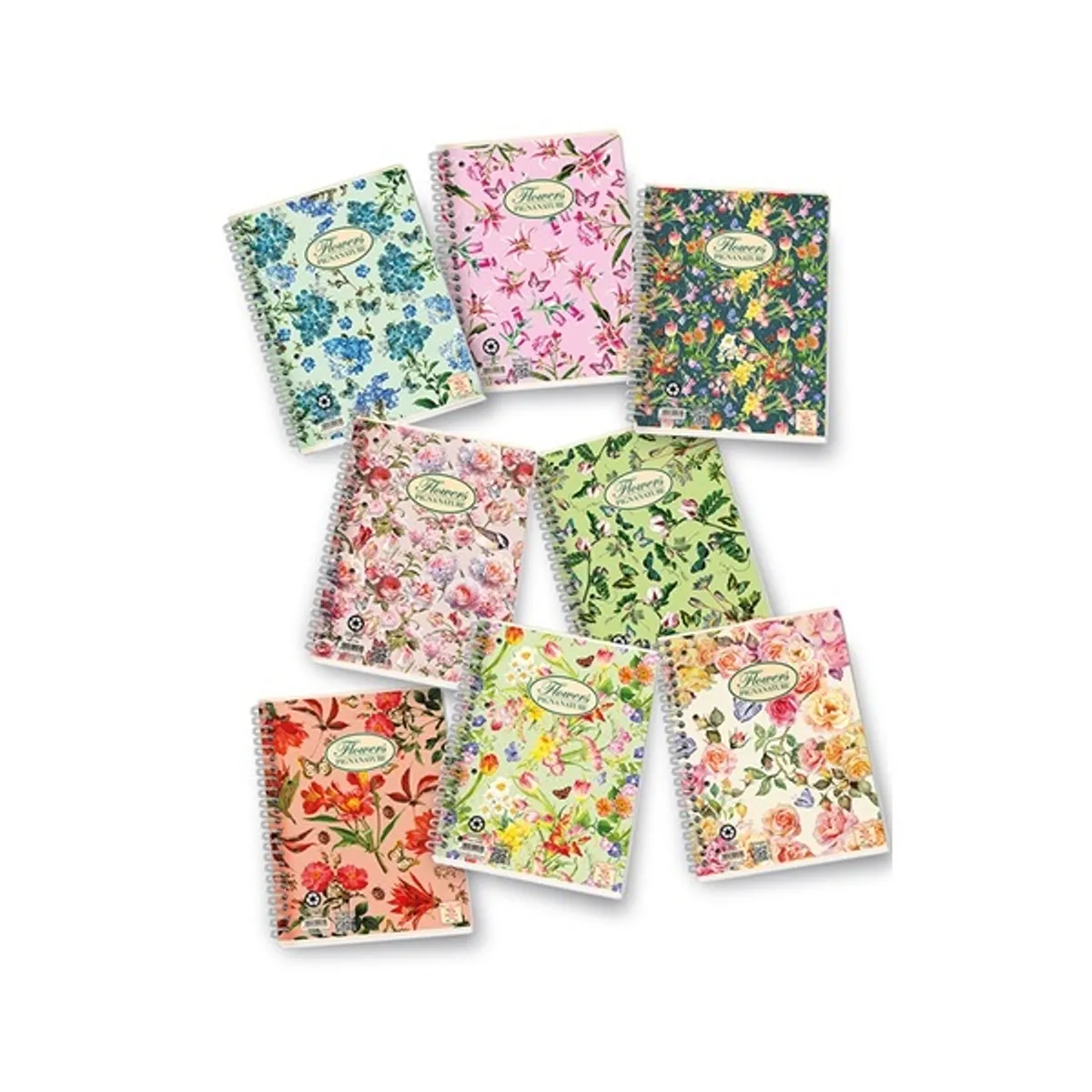 Pigna Nature Flowers A5 60lapos kockás spirálfüzet #2