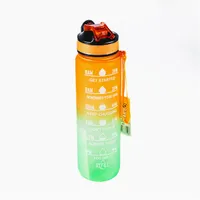 TOO KT-400 1000ml-es színátmenetes motivációs kulacs idézetekkel és időskálával