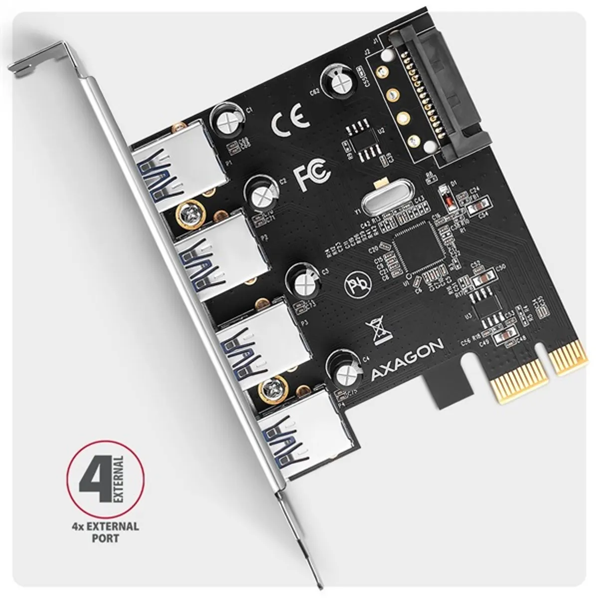 Axagon PCEU-430RS 4x USB-A 5Gbps port PCI-Express kártya #3