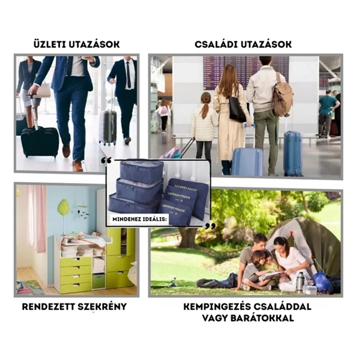 IRIS 5029 Bőrönd csomag rendszerező 6 db-os #4