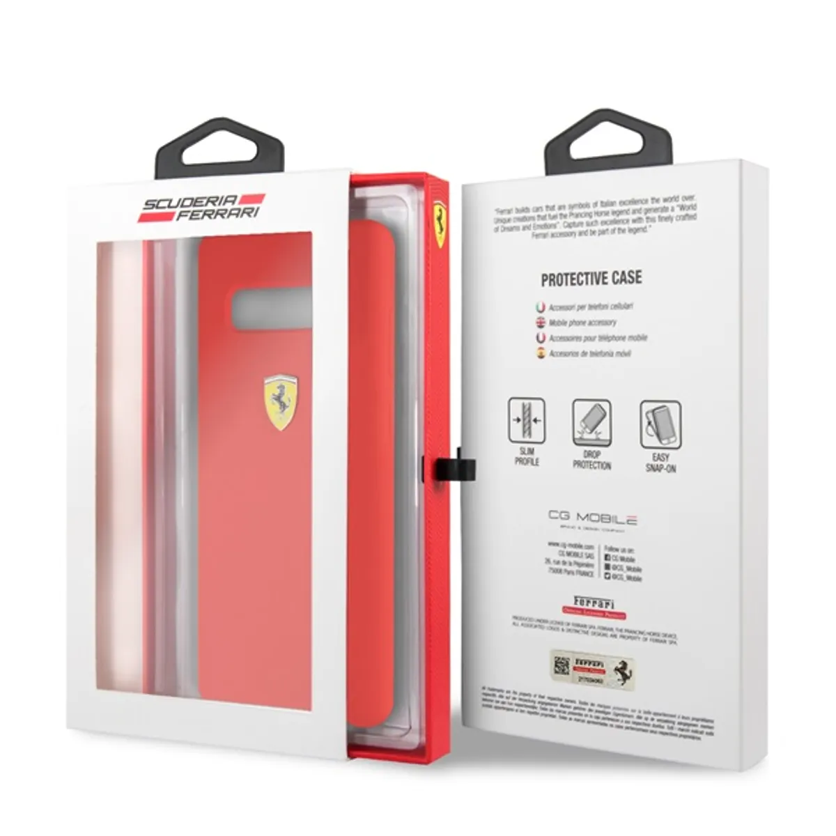Ferrari Samsung S10 Plus SF piros szilikon hátlap #3