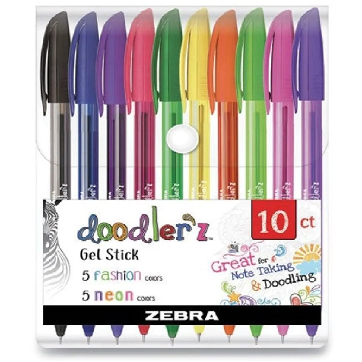Zebra Doodlerz Fashion&Neon 10db-os zseléstoll készlet #1