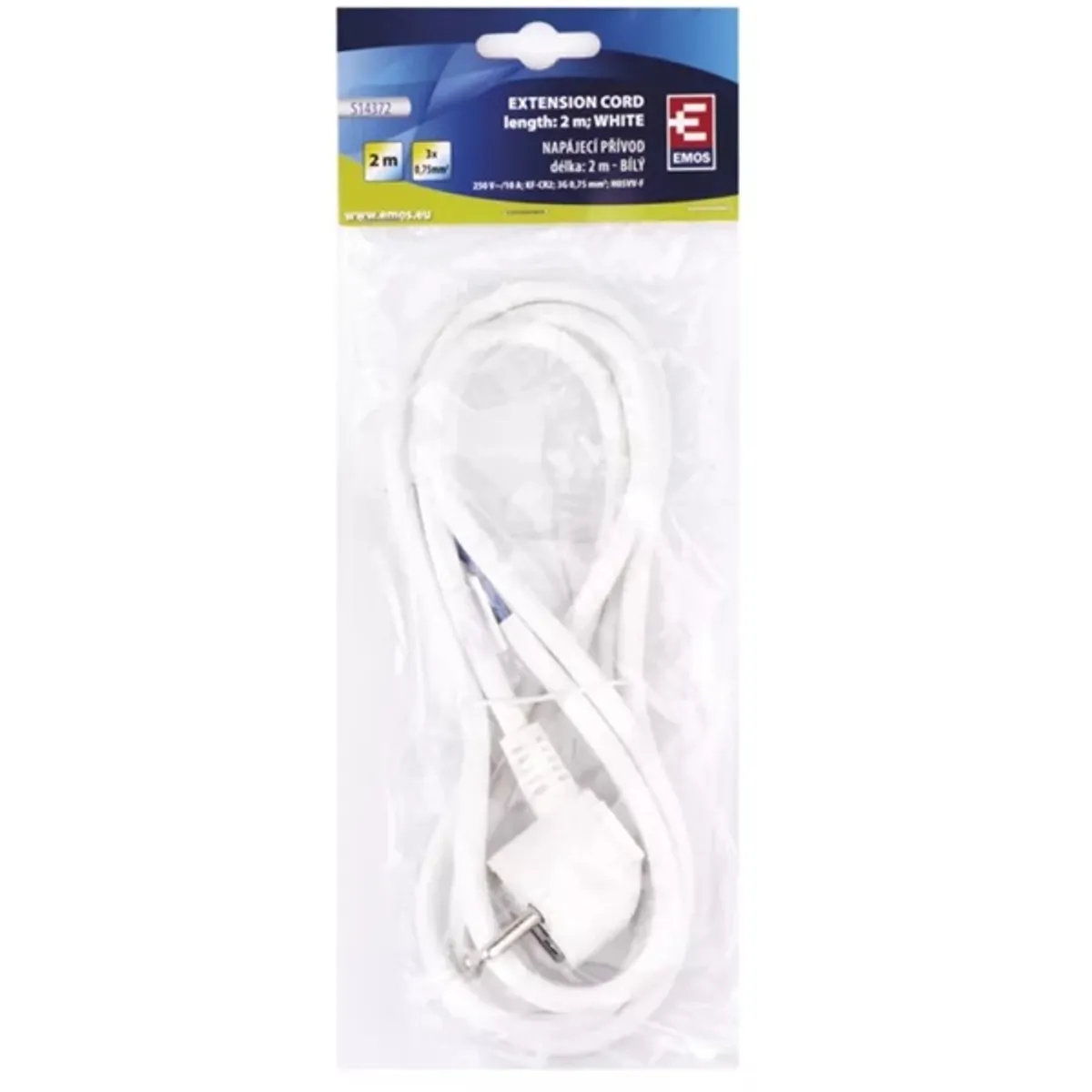 Emos S14372 Flexo 2 méter 3×0,75mm2 fehér szerelhető hálózati kábel #2