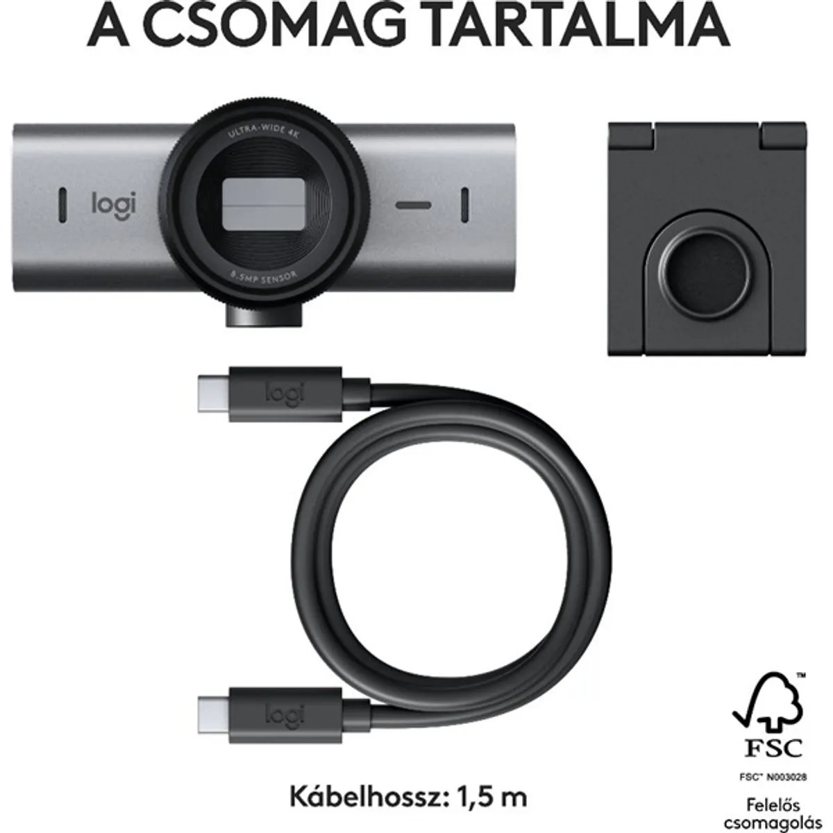 Logitech MX Brio 4K Ultra HD szürke webkamera #2