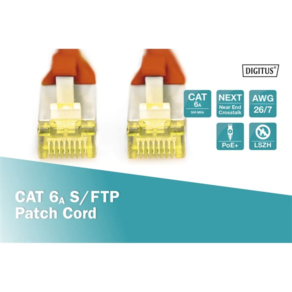 DIGITUS Cat.6A S/FTP LSZH 2m piros patch kábel #5
