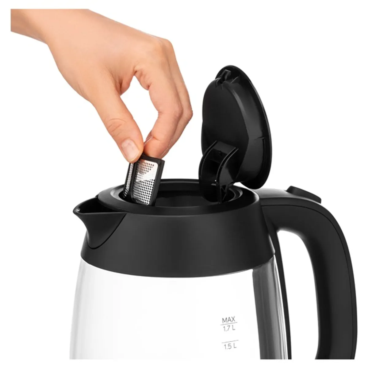 Sencor SWK 7301BK 1,7l üveg fekete vízforraló #7