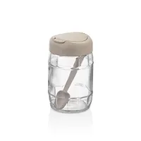 IRIS C-00171 Prizma üveg tároló kanállal 380ml, antracit, zöld vagy piros színű #2