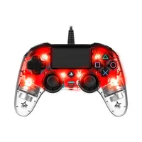 Nacon 2804955 Compact PS4 vezetékes átlátszó-halványpiros kontroller #3