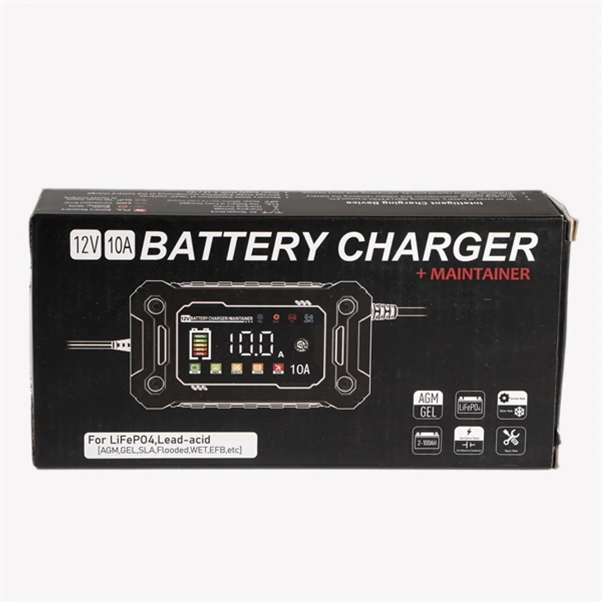 IRIS TOOLS ITBC-500 Intelligens automata akkumulátor töltő, 12V 10A, AGM, GEL, Wet Lead Acid, Lifepo4 battery #2