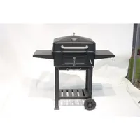 TOO BG-200B fekete BBQ faszenes grillkocsi két oldalsó asztallal #3