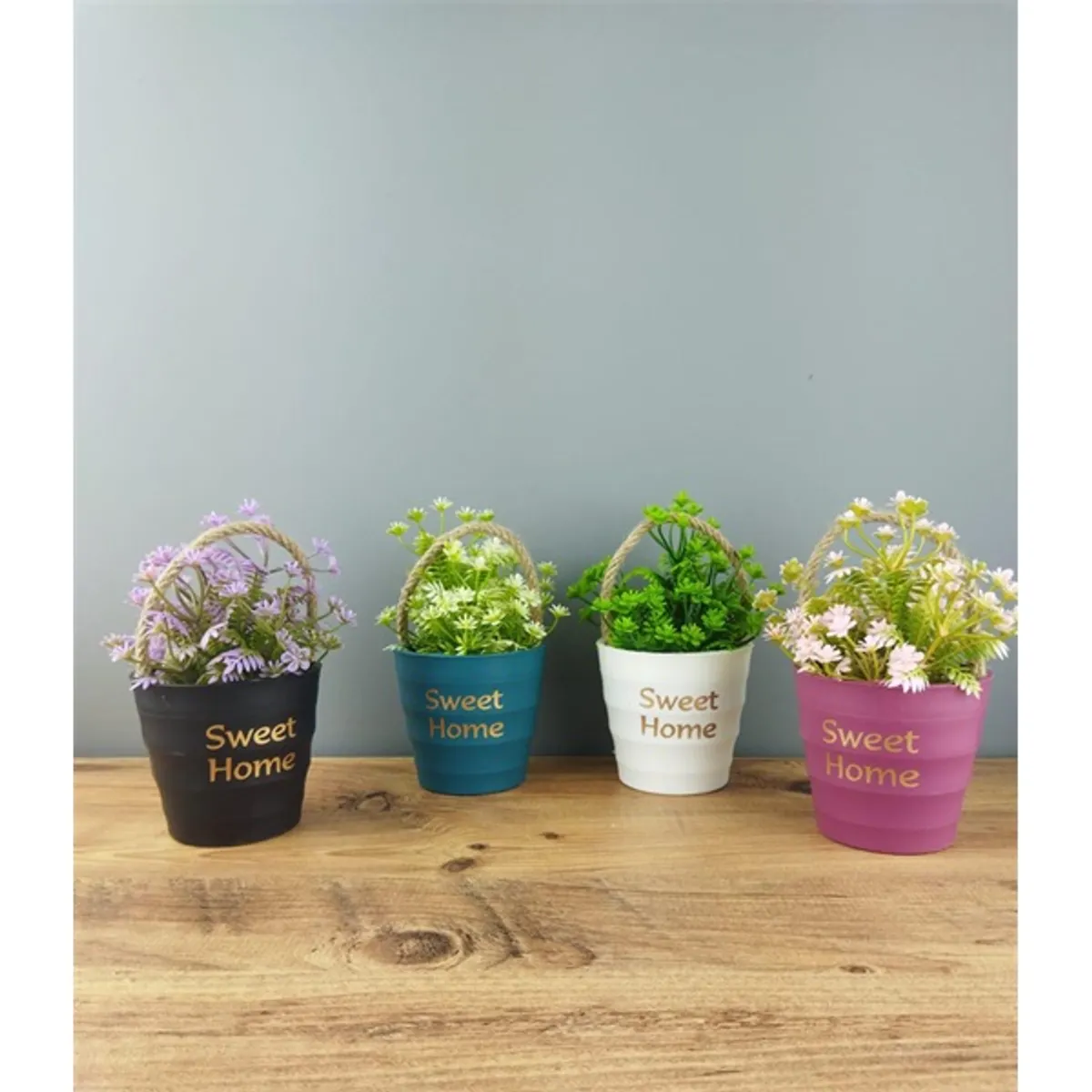 IRIS E5800 dekoráció művirággal cserépben 11x18cm #1