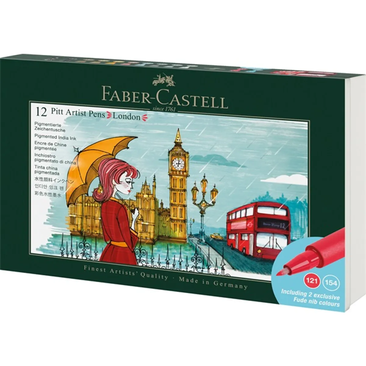 Faber-Castell London 12 db-os művészfilctoll készlet #1